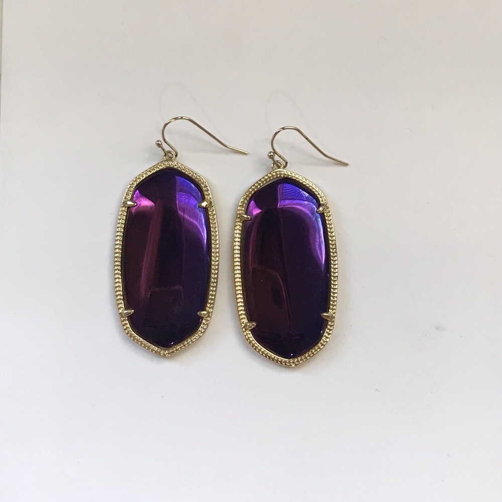 Metallic Purple Kendra Scott Danielle Earrings